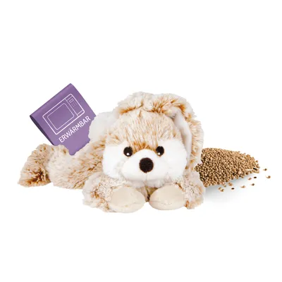 Produktbild von Habibi Plush Classic Wärmetier Schneehase Kuscheltier Wärmekissen Wärmflasche