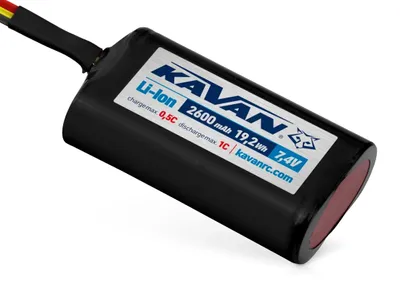 Imagen del producto de Accesorios para modelismo: batería Kavan de 2600 mAh y 7,4 V