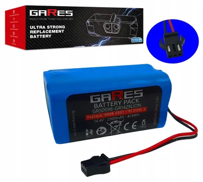 Zdjęcie produktu dla Gares Akumulator do Concept VR2000 VR3000 14,4V | 14,4V 2,9 Ah Li-Ion | Mocna Bateria do Robot Sprzątający | Wydajny Zamiennik Gares®