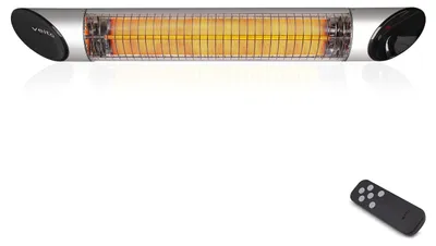 Obrázek produktu pro Infračervený topný panel pro terasy - 2500 wattů - montáž na zeď nebo strop - hliník