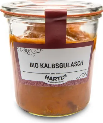 Produktbild von Kalbsgulasch 460g - Fertiggericht von Hartls Kulinarikum