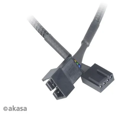 Produktbild von Akasa AK-CBFA01-KT04, 4-pin PWM, 4-pin PWM, 0,3 m, Nickel, Schwarz, 4 Stück(e)