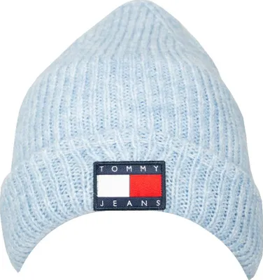 Obrázek produktu pro Pánská čepice TOMMY HILFIGER s ohrnutým lemem a logem, ze směsi vlny, č. výrobku AW0AW15464, UNICA – ONE SIZE, vlna 11 %, polyester 29 %, polyamid 30 %, akryl 30 %