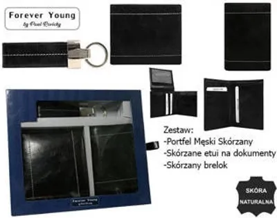 Produktbild von 4U Cavaldi Portemonnaie-Set mit Schlüsselanhänger Muksurge schwarz One size