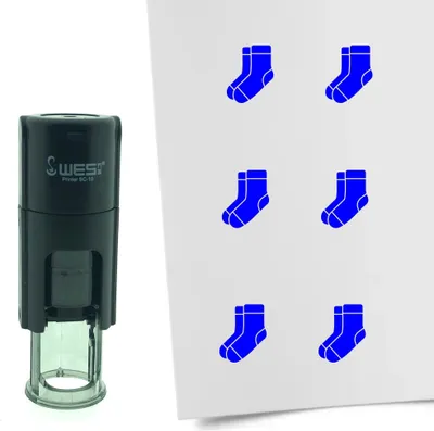 Produktbild von CombiCraft Selbstfärbender Stempel 'Socke' in der Farbe Blau, Ø10mm