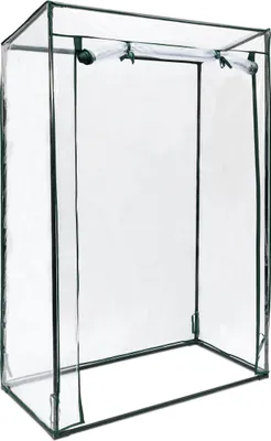 Produktbild von Relaxdays Gewächshaus für Tomaten 150 x 100 x 50 cm HxBxT, Schrägdach Foliengewächshaus mit PVC Folie, transparent