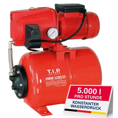 Immagine prodotto di T.I.P. acquedotto domestico HWW 1200/25, portata: 5.000 l/h, potenza: 1.200 W, prevalenza: 50m