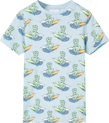 Produktbild von vidaXL Kinderpyjama mit Kurzen Ärmeln Hellblau 116