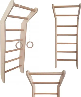 Image de Espalier en bois naturel pour enfants en bas âge