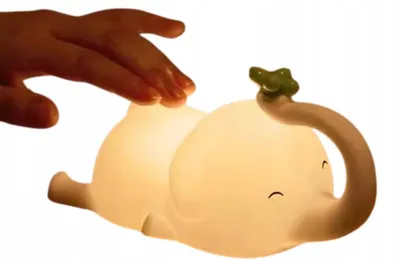 Obrázek produktu pro Silikonová LED lampička slon pro děti, stmívatelná, dotyková