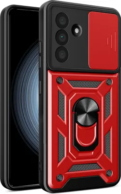 Produktbild von Hülle für Samsung Galaxy A16 5G Magnetische Ring Ständer Halter Dia Kameraschutz TPU Bumper Silikon Schutzhülle Rot