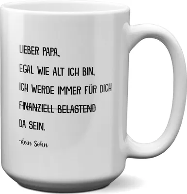 Produktbild von 22Feels XL Tasse Papa Geschenk von Sohn Vatertag Vater Geburtstag Weihnachten Kaffeetasse Männer Haferl Geschenkidee Bürotasse