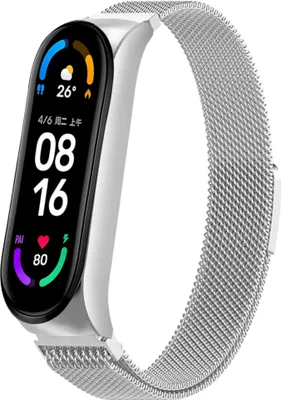Image de imoshion Bande magnétique milanaise pour le Xiaomi Mi Band 5 / 6 - Argent