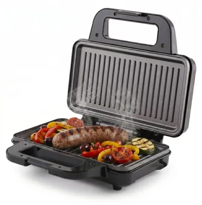 Zdjęcie produktu dla avenido opiekacz do kanapek i panini AV3098, 1400W, płyty 26x14cm, srebrny