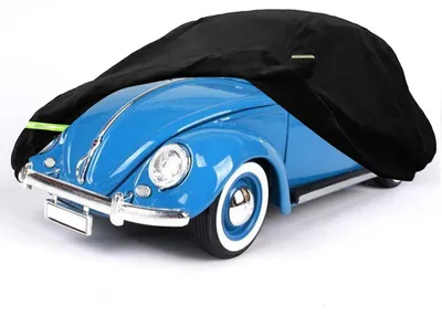 Immagine prodotto di Copertura per auto, tipo garage completo, per Volkswagen Beetle dal 1960 al 1980, colore nero, con porta con cerniera