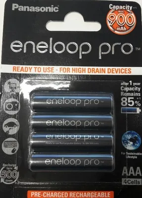 Produktbild von Panasonic eneloop pro BK-4HCDE/4BE - Batterie 4 x AAA - (wiederaufladbar) - 930 mAh