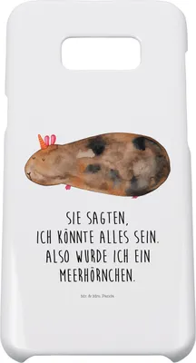 Produktbild von Mr. & Mrs. Panda Samsung Galaxy S8 plus Handyhülle  Einhorn Meerschweinchen - Weiß - Geschenk, Meerschwein, Meerhörnchen, Handycover, Handy, Cover, Einhörner, Unicorn