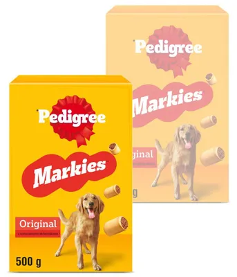 Produktbild von Pedigree Markies 2x500g Hundeleckerlis Knusprige Kekse mit Markknochen