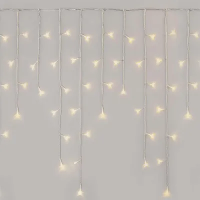 LED vánoční rampouchy, 5 m, venkovní i vnitřní, teplá bílá, ovladač, programy, časovač