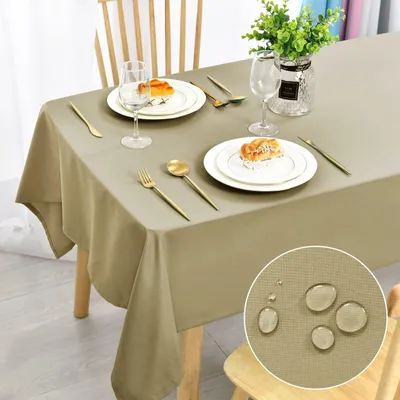 Obrázok produktu pre Vodotesná obrus - Umývateľná - Ochrana proti škvrnám - Stolová bielizeň - 140 x 200 cm - Odolná a prachotesná