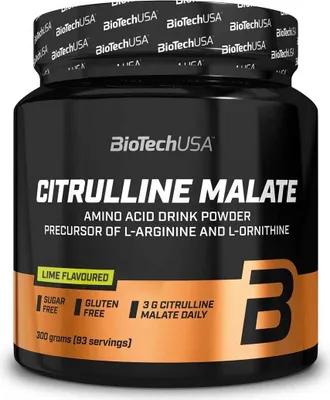 Image de Citrulline - Biotech USA - Citrulline malate (300g) - Saveur Lime