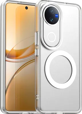 Obrázek produktu pro Magnetické pouzdro pro Vivo V50, tenké matné průsvitné nárazuvzdorné pouzdro Bílý