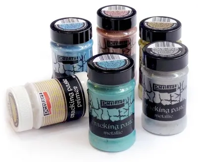 Produktbild von Pentart Crackle-Paste Metallic 100 ml - Weiß
