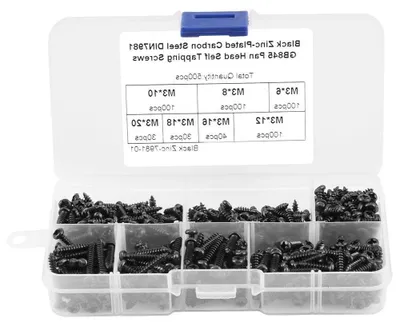 Productafbeelding van Zelftappende miniatuur schroeven set - 500 stuks M3 lenskop schroeven