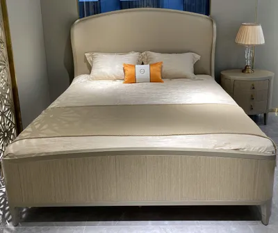 Produktbild von Design Polster Bett Betten Stoff Doppel Hotel Ehe Schlafzimmer Bettgestell Box