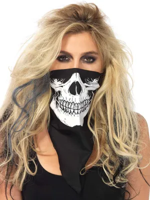 Produktbild von Totenkopf Halstuch schwarz-weiß