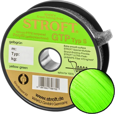 Produktbild von STROFT GTP Typ S Geflochtene Angelschnur 200m Gelbgrün S7-0,300mm-20kg