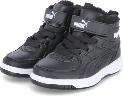 Produktbild von Puma High Sneaker REBOUND JOY FUR JR Kinder Kunstleder Schwarz Größe: 1