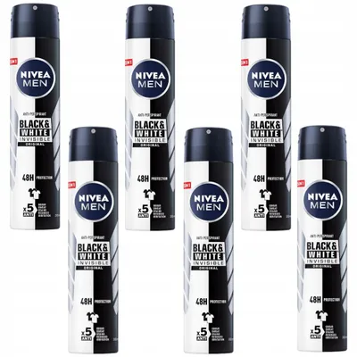 Produktbild von Deospray NIVEA Men Black & White Invisible 6x200 ml