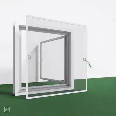 Produktbild von Windhager Fliegengitter Fenster Spannrahmen ohne Bohren, 100x120 cm