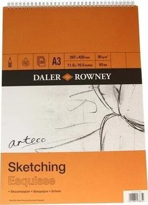 Produktbild von Daler Rowney Arteco Sketching Paper Skizzenbuch A3 95 g