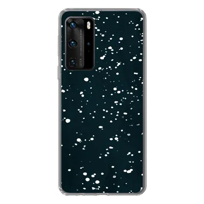 Produktbild von MuchoWow® Handyhülle Schutzhülle Hülle für Huawei P40 Pro Polka dots - Schwarz - Weiß Silikon Softcase Handy Hülle - Schutz