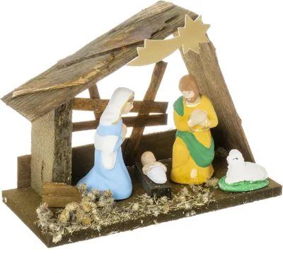 Obrázok produktu pre Drevený betlehem 12 cm s figúrkami