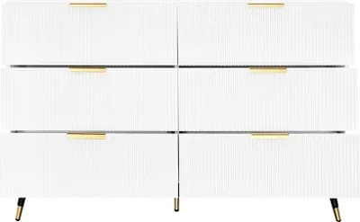 Produktbild von Sideboard Elegant mit modernem Design Kommode Schubladen viel Stauraum Weiss