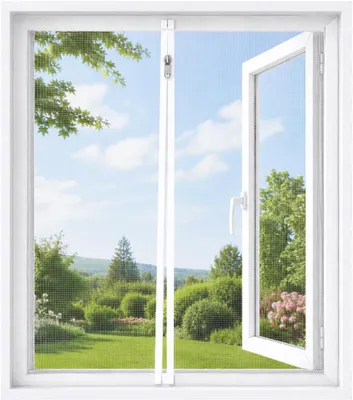 Imagen del producto de Malla anti-mosquitos para ventanas, autoadhesiva, de 100x120 cm, con cremallera, para protección contra insectos