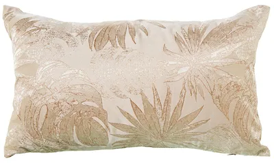 Rechteckkissen Polyester mit Reißverschluss, 50x10x30 cm, Creme