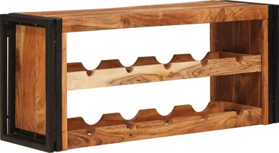 Produktbild von Weinregal Braun 100 x 45 x 33 cm Massivholz Akazie