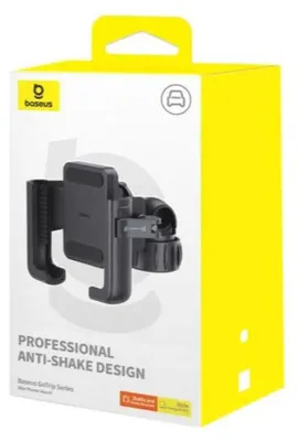 Image de Support de téléphone Baseus série GoTrip pour vélo, scooter, mobylette (5,7 - 7,2 pouces), noir (C40572301111-01)