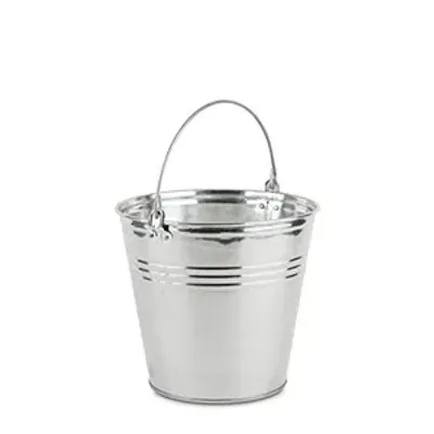 Produktbild von Zinkeimer 5 Liter mit Griff – Verzinkter Metalleimer mit Henkel, robuster Wassereimer & Garteneimer, als Übertopf, Pflanzeimer oder Dekoeimer für Haus