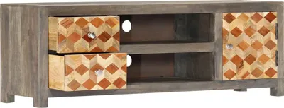 Obrázok produktu pre vidaXL TV skrinka sivá 120x30x40 cm Masívne drevo Mango
