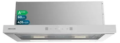 Image de Cecotec Hotte Aspirante Pyramidale de 60 cm Bolero Flux PM 604300 Noir C. Moteur 105 W, Aspiration 430 m3/h,Mécanique