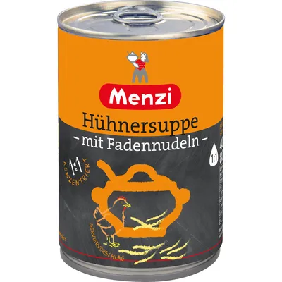 Obrázek produktu pro Menzi kuřecí polévka s vermicelli 1 až 1 koncentrovaná 400 ml