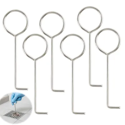 Productafbeelding van Afvoerklemmen - 6 stuks van roestvrij staal - voor vloerafvoer en douchegoot - 88 x 28 mm, zilverkleurig