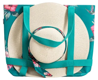 Obrázek produktu pro Sada plážových tašek HOMLA BLOOM + klobouk 38 x 49 x 14 cm
