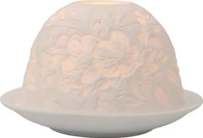 Image de Clayre & Eef Bougeoir Ø 12x8 cm Blanc Porcelaine