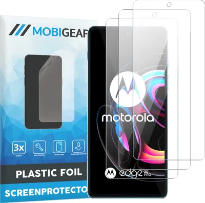 Produktbild von Mobigear  Motorola Edge 20 Pro Displayschutz Schutzfolie - Hüllenfreundlich (3er Pack)